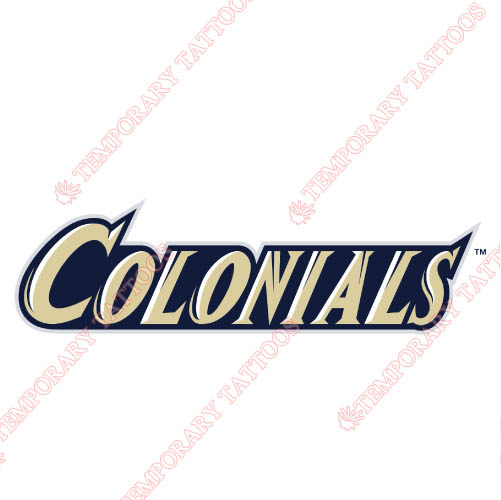 George Washington Colonials Customize Temporary Tattoos Stickers NO.4442